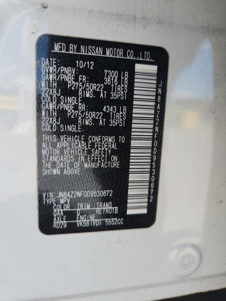 2013 Infiniti Qx56 VIN: JN8AZ2NF0D9530672 Lot: 68311175