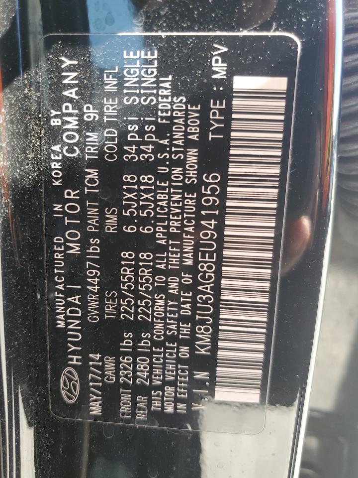 2014 Hyundai Tucson Gls VIN: KM8JU3AG8EU941956 Lot: 70670355