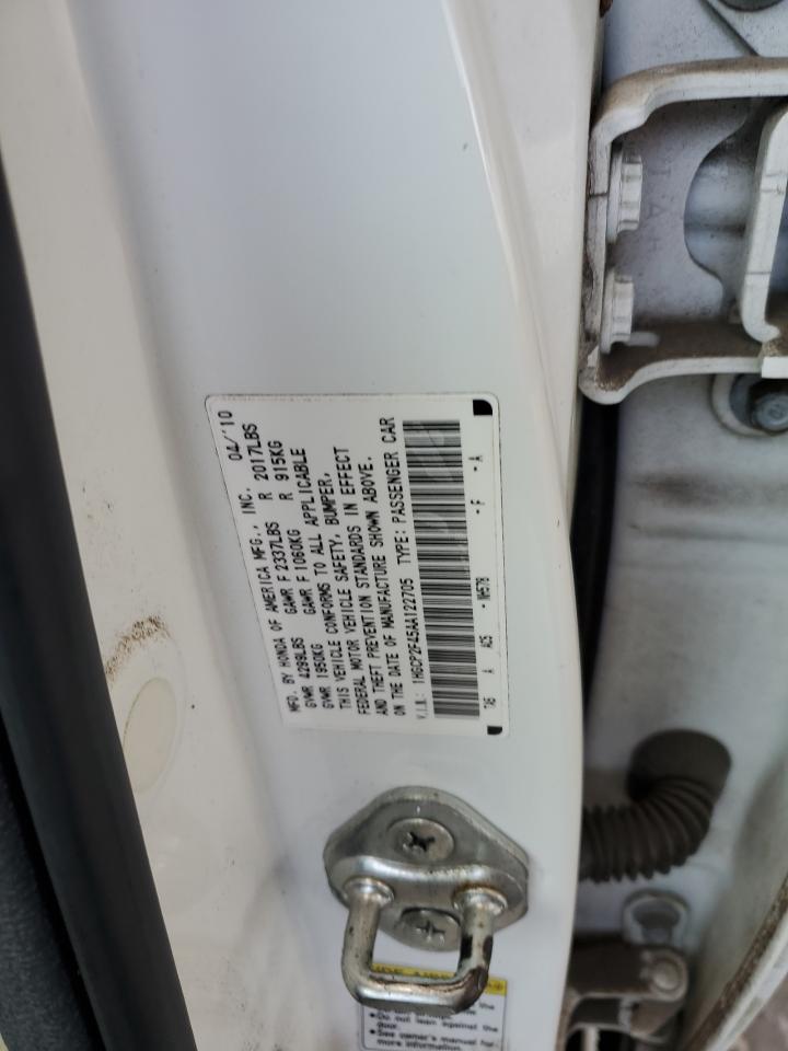 2010 Honda Accord Lxp VIN: 1HGCP2F45AA122705 Lot: 69220855