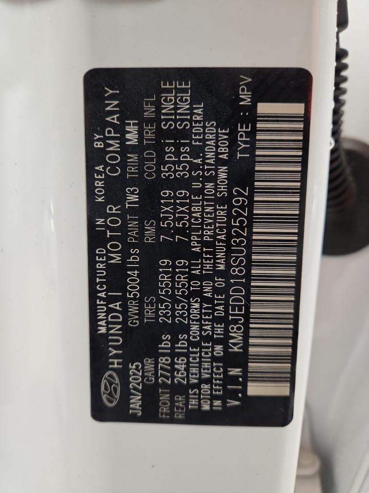 2025 Hyundai Tucson Limited VIN: KM8JEDD18SU325292 Lot: 70113035