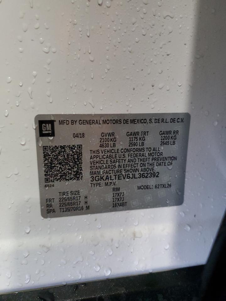 2018 GMC Terrain Sle VIN: 3GKALTEV6JL362392 Lot: 69915495