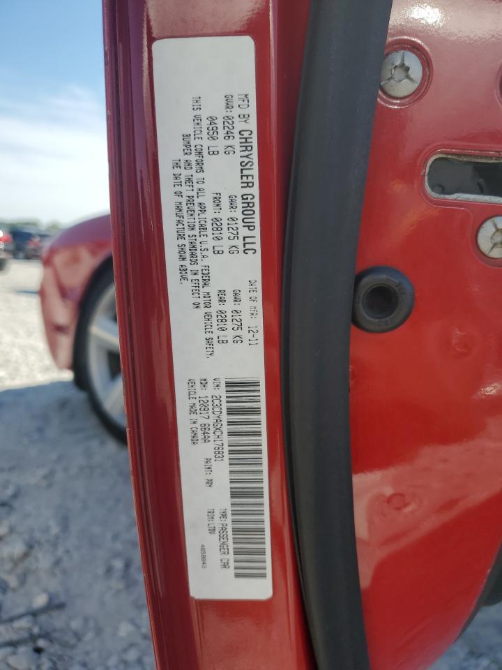 2012 Dodge Challenger Sxt VIN: 2C3CDYAGXCH176831 Lot: 70942105