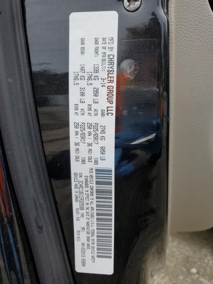 2014 Chrysler Town & Country Touring VIN: 2C4RC1BG1ER325588 Lot: 69935985