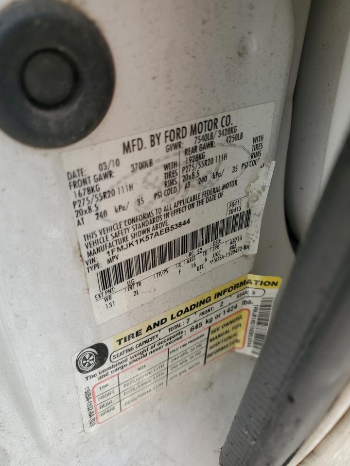 2010 Ford Expedition El Limited VIN: 1FMJK1K57AEB53844 Lot: 67017985