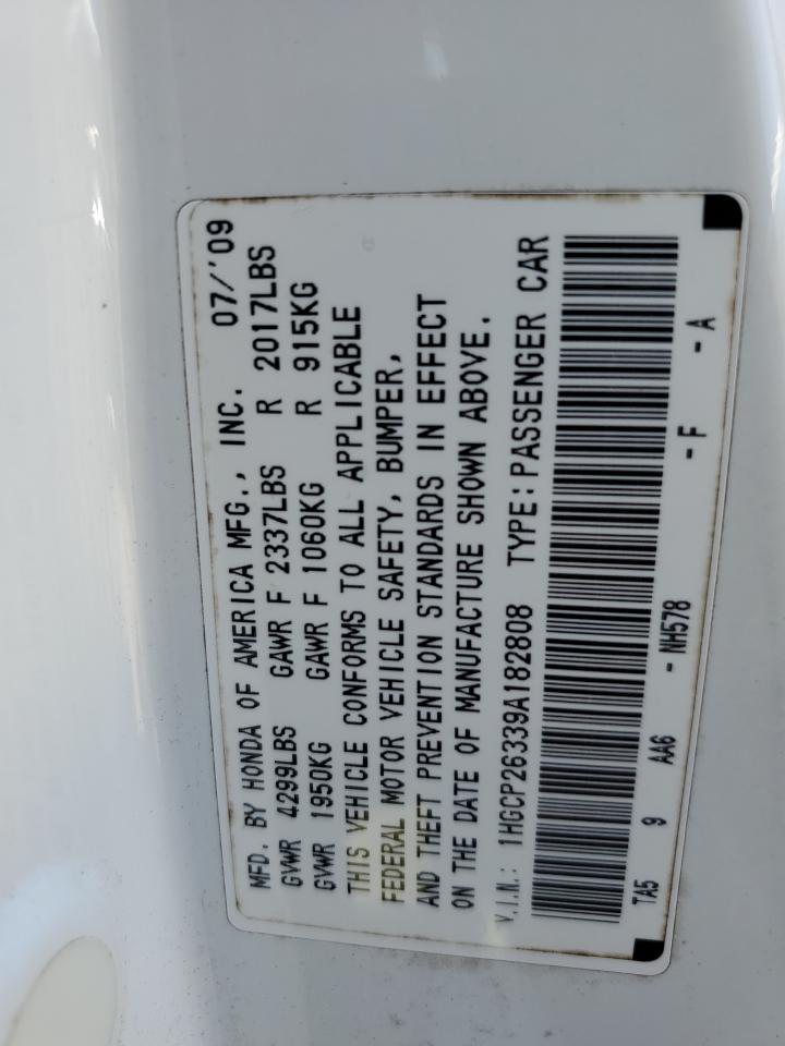 2009 Honda Accord Lx VIN: 1HGCP26339A182808 Lot: 69818055