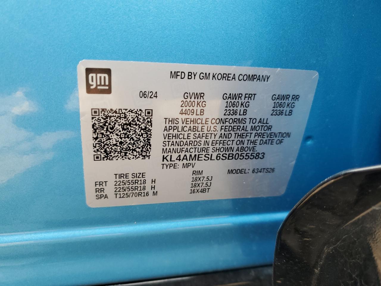 2025 Buick Encore Gx Sport Touring VIN: KL4AMESL6SB055583 Lot: 68526665
