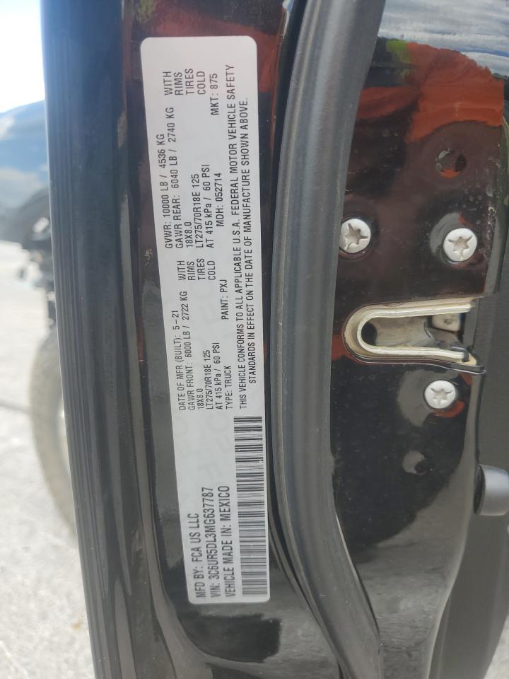 2021 Ram 2500 Big Horn VIN: 3C6UR5DL3MG637787 Lot: 69540625