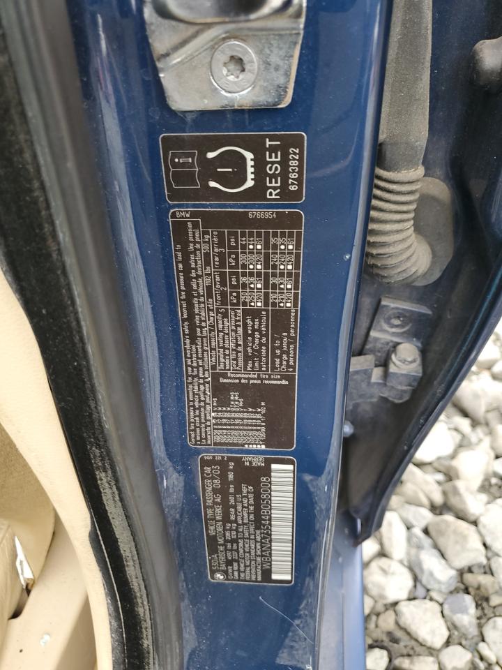 2004 BMW 530 I VIN: WBANA73544B058008 Lot: 68362525