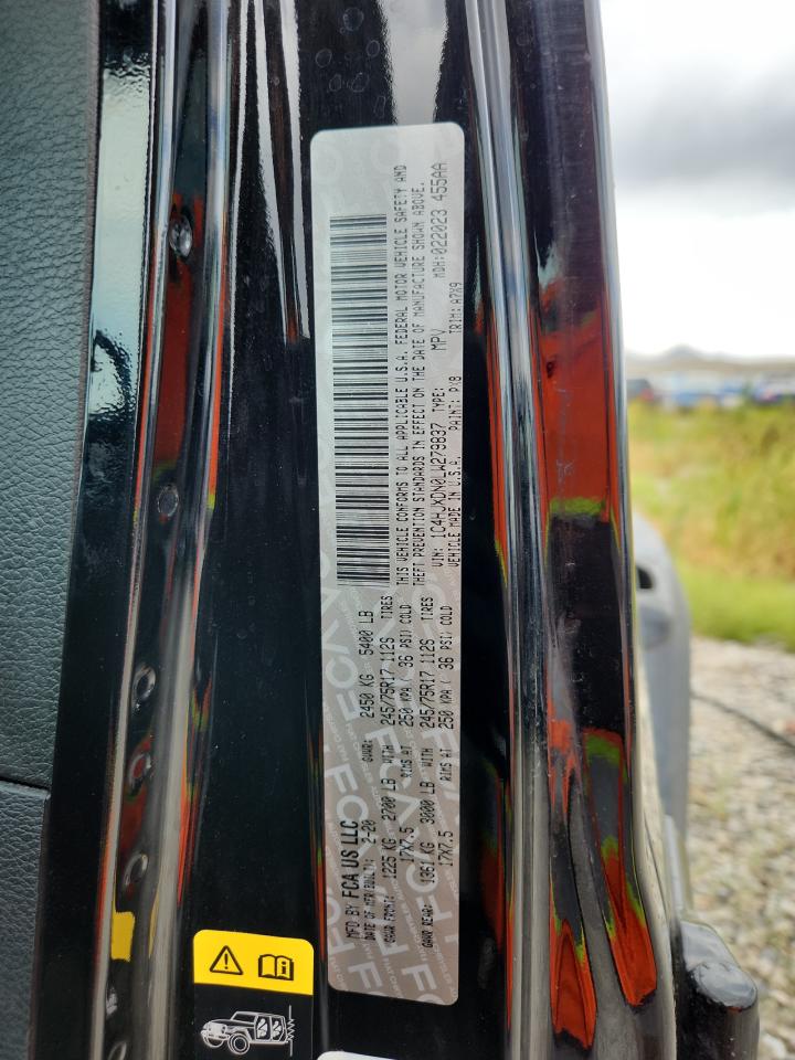 2020 Jeep Wrangler Unlimited Sport VIN: 1C4HJXDN0LW279837 Lot: 70467875