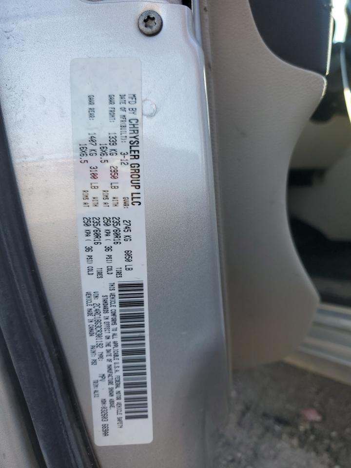 2012 Chrysler Town & Country Touring VIN: 2C4RC1BG3CR301192 Lot: 70175445