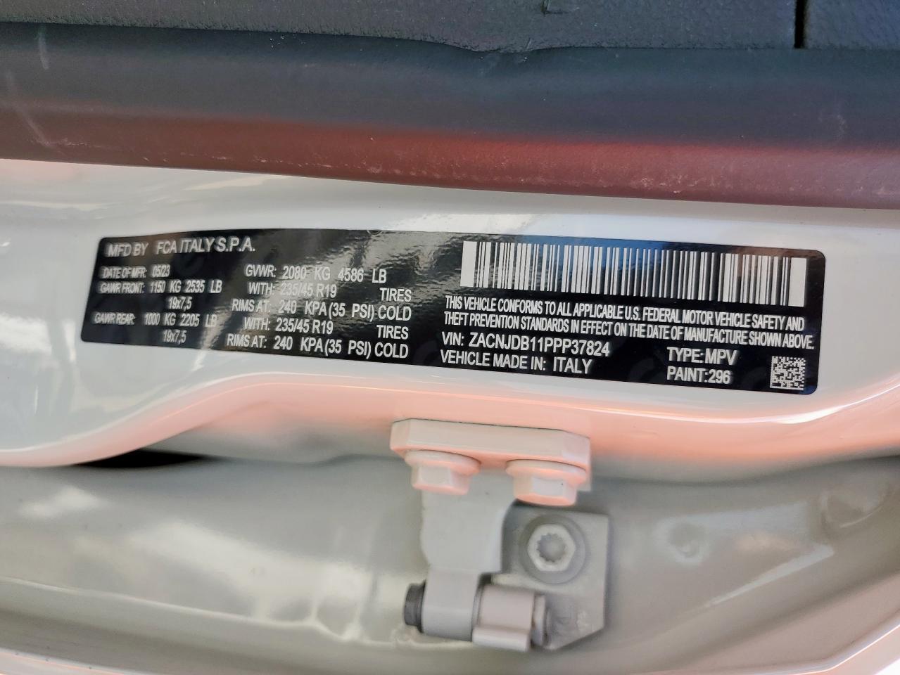 2023 Jeep Renegade Latitude VIN: ZACNJDB11PPP37824 Lot: 68221155