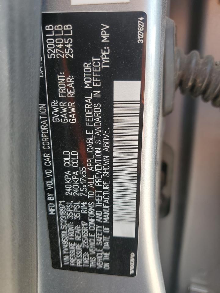 2012 Volvo Xc60 3.2 VIN: YV4952DL5C2318971 Lot: 69905755