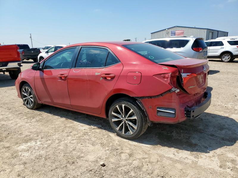  TOYOTA COROLLA 2018 Красный