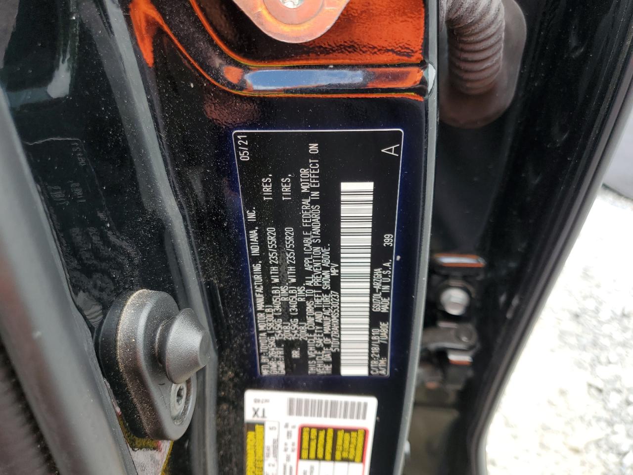 2021 Toyota Highlander Limited VIN: 5TDYZRAHXMS530237 Lot: 68436295