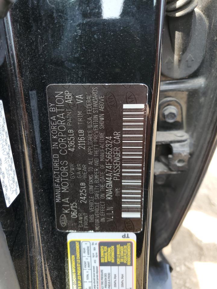 2015 Kia Optima Lx VIN: KNAGM4A74F5662324 Lot: 68050585