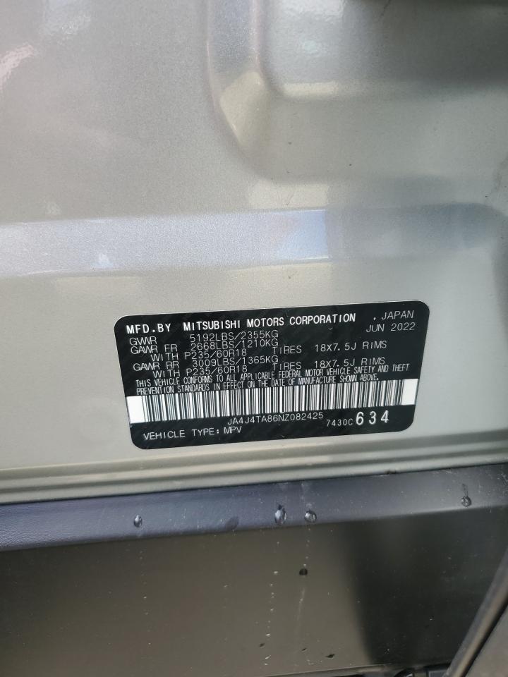 2022 Mitsubishi Outlander Es VIN: JA4J4TA86NZ082425 Lot: 68117175