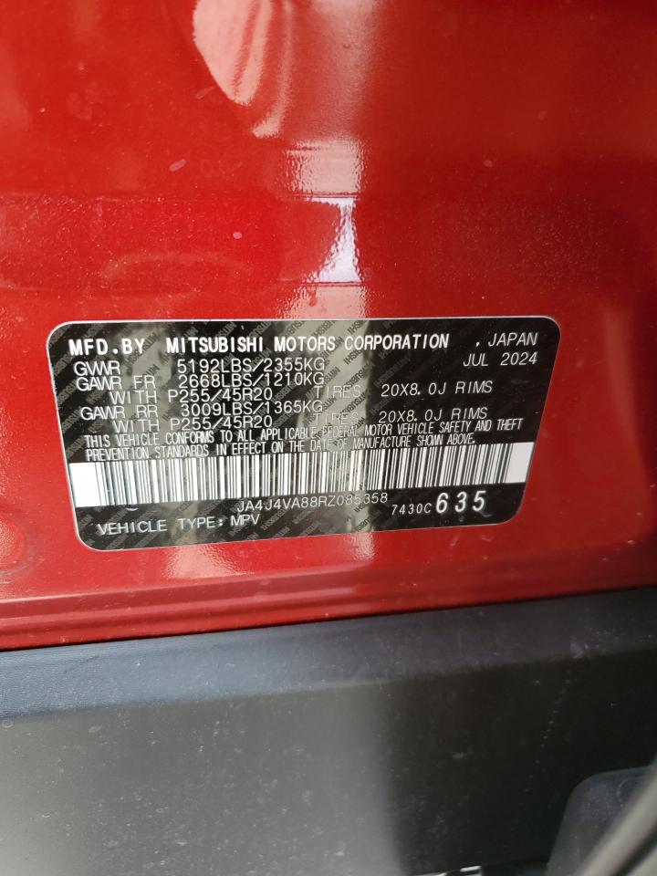 2024 Mitsubishi Outlander Se VIN: JA4J4VA88RZ085358 Lot: 69002785