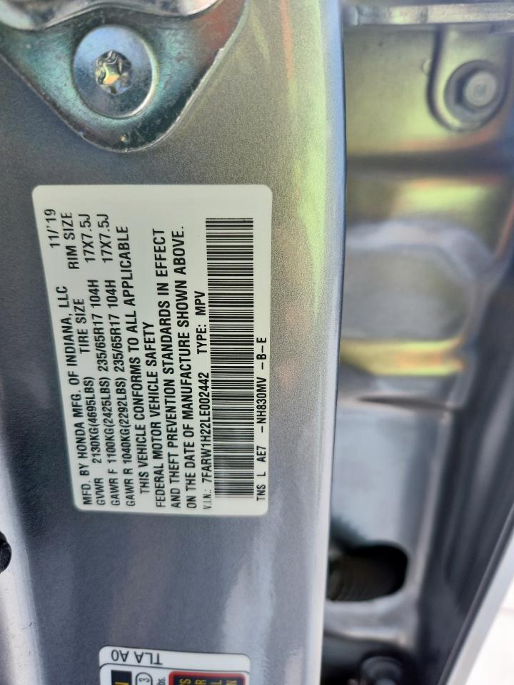 2020 Honda Cr-V Lx VIN: 7FARW1H22LE002442 Lot: 69246815