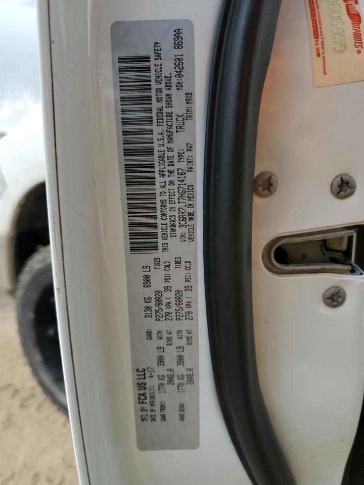 2017 Ram 1500 Slt VIN: 3C6RR7LT7HG714167 Lot: 68112625