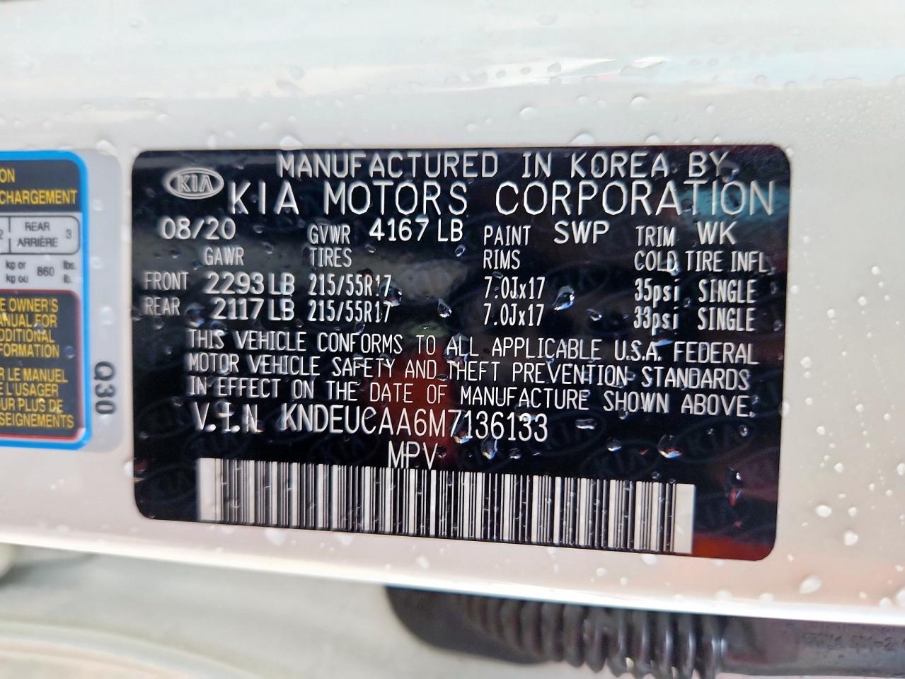 2021 Kia Seltos S VIN: KNDEUCAA6M7136133 Lot: 67620915