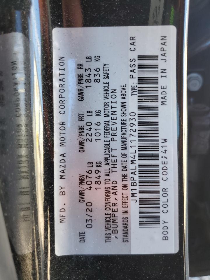 2020 Mazda 3 VIN: JM1BPALM4L1172930 Lot: 68516495