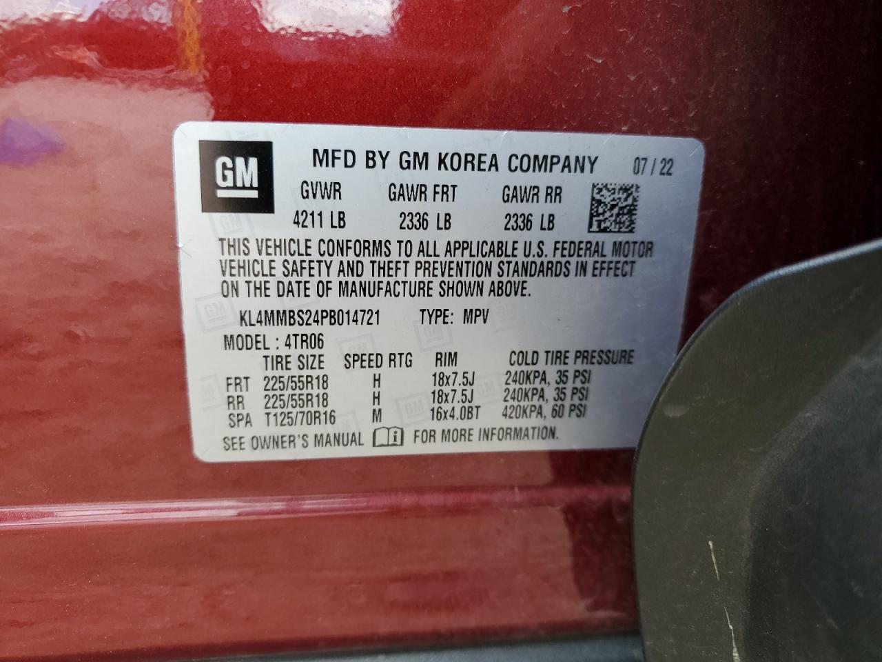 2023 Buick Encore Gx Preferred VIN: KL4MMBS24PB014721 Lot: 70352875