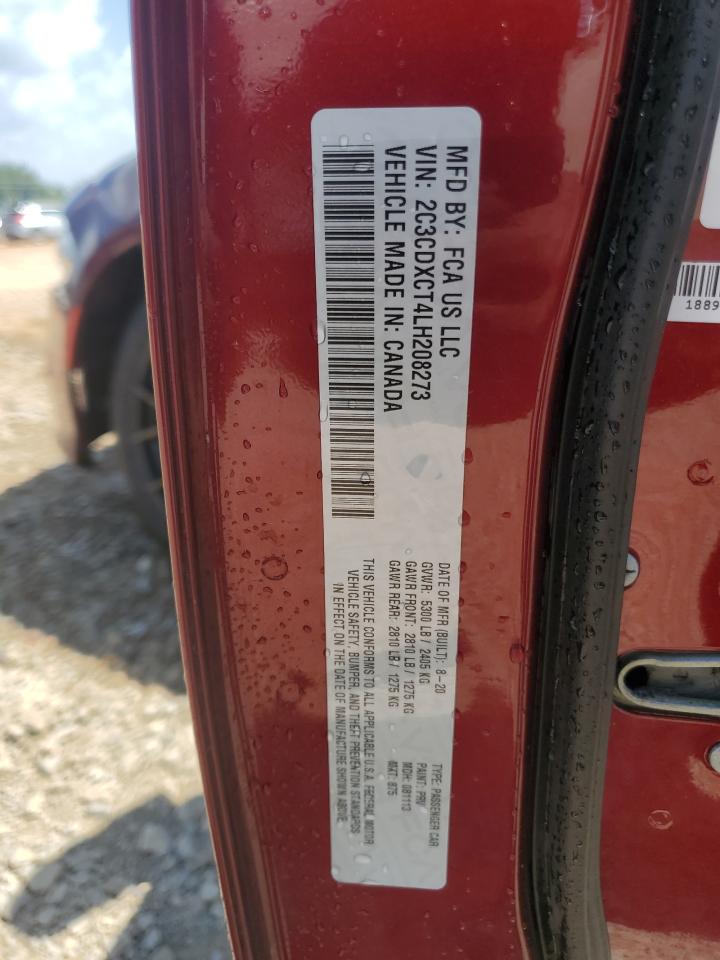 2020 Dodge Charger R/T VIN: 2C3CDXCT4LH208273 Lot: 69450785