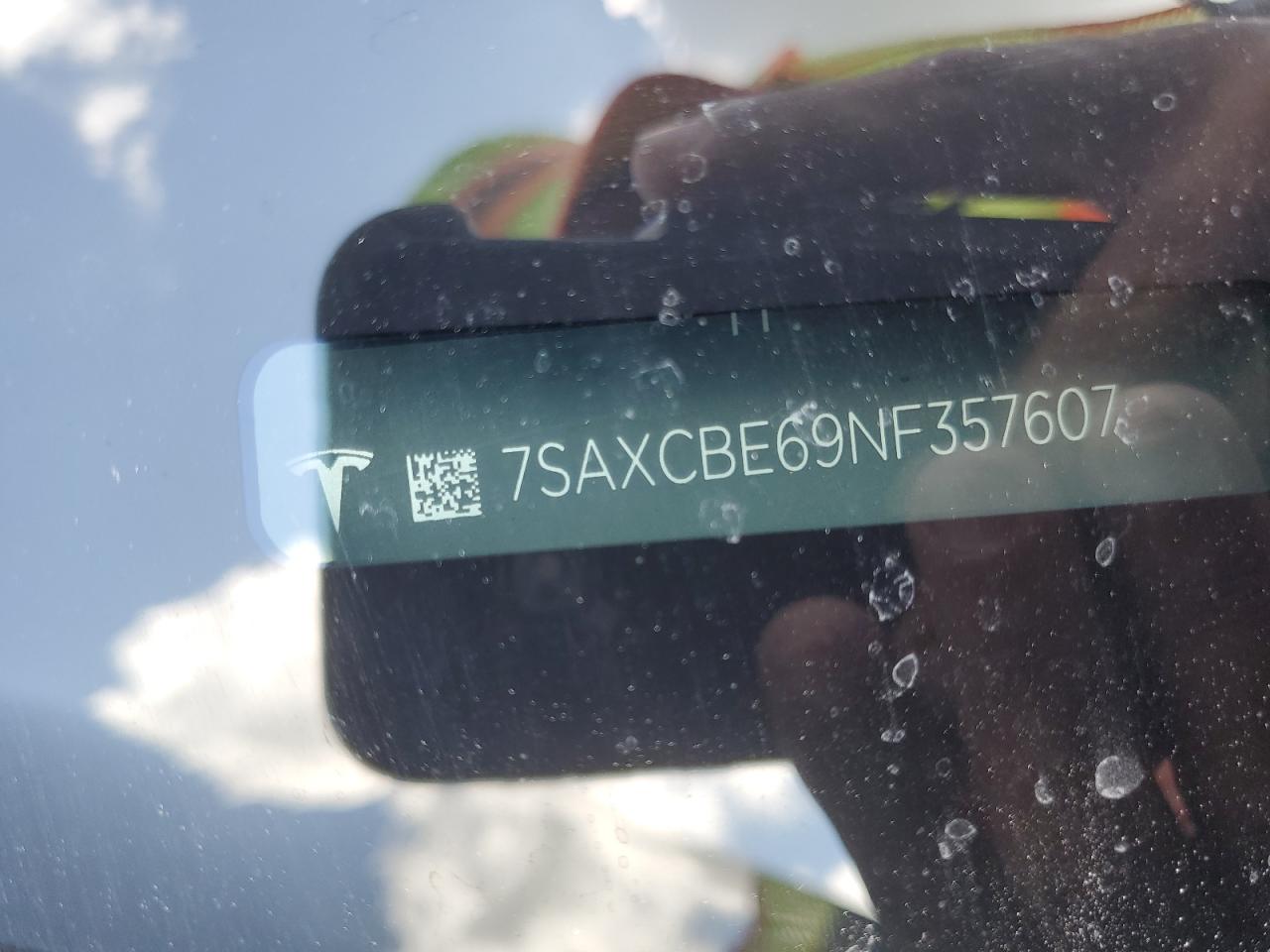 2022 Tesla Model X VIN: 7SAXCBE69NF357607 Lot: 67536845