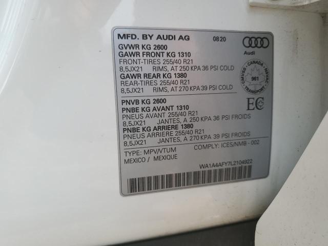 2020 AUDI SQ5 PREMIUM  