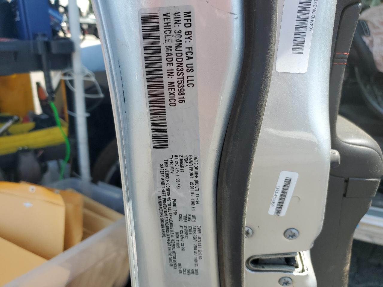 2025 Jeep Compass Trailhawk VIN: 3C4NJDDN3ST539816 Lot: 68567215