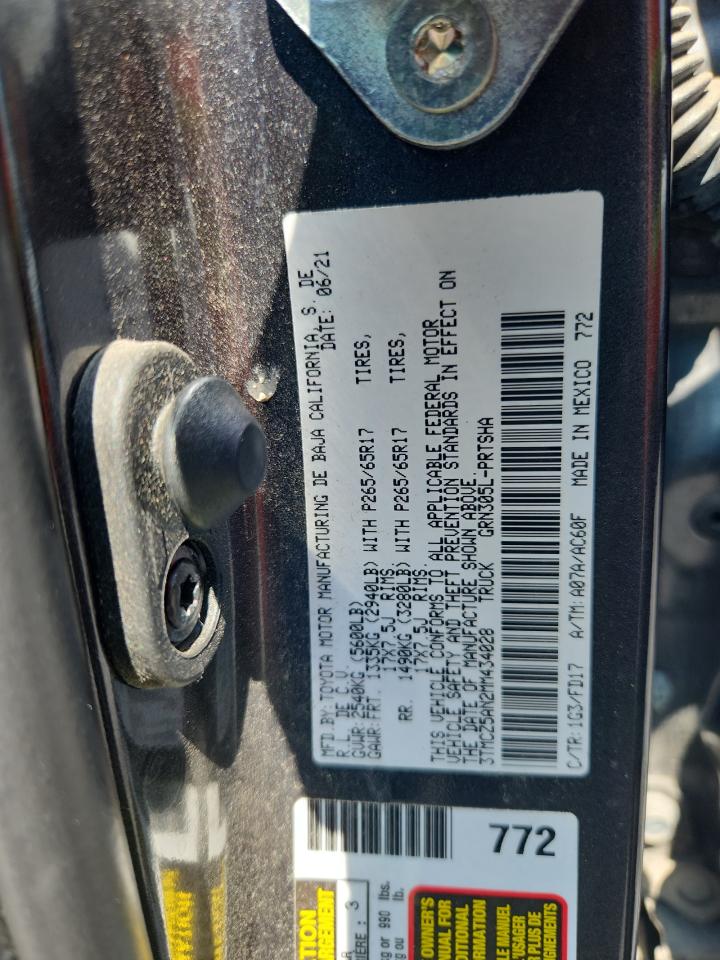 2021 Toyota Tacoma Double Cab VIN: 3TMCZ5AN2MM434028 Lot: 67536095