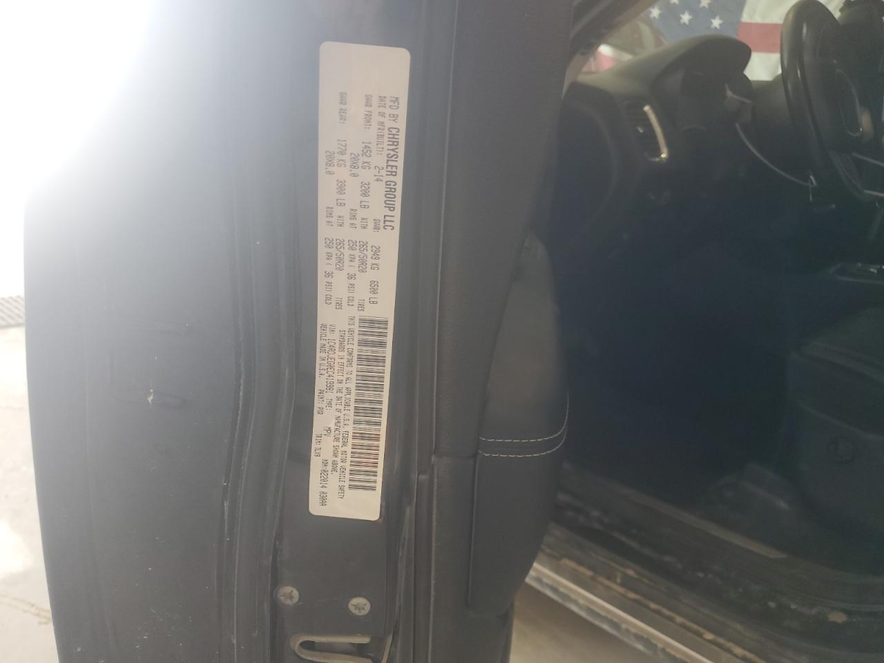 2014 Dodge Durango Citadel VIN: 1C4RDJEG0EC419981 Lot: 70036775