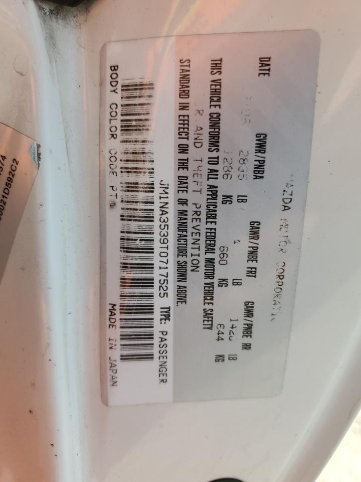 1996 Mazda Mx-5 Miata VIN: JM1NA3539T0717525 Lot: 68512965