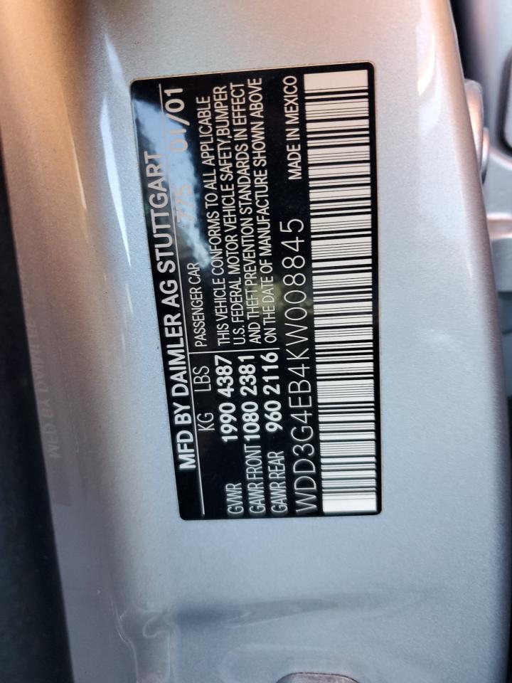 2019 Mercedes-Benz A 220 VIN: WDD3G4EB4KW008845 Lot: 69642545