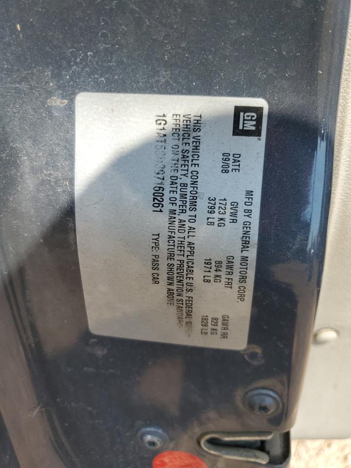 2009 Chevrolet Cobalt Lt VIN: 1G1AT58H397160261 Lot: 67462505