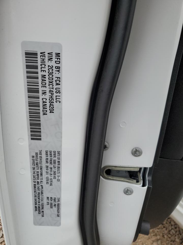 2023 Dodge Charger R/T VIN: 2C3CDXCT4PH584204 Lot: 68509125