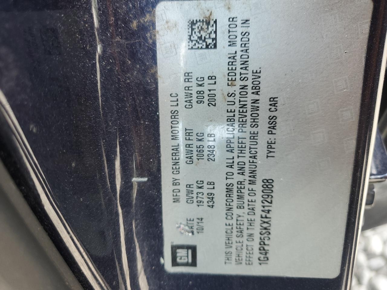 2015 Buick Verano VIN: 1G4PP5SKXF4129088 Lot: 69233015