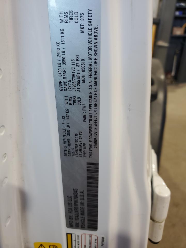 2023 Jeep Wrangler Rubicon 4Xe VIN: 1C4JJXR61PW704345 Lot: 69785155