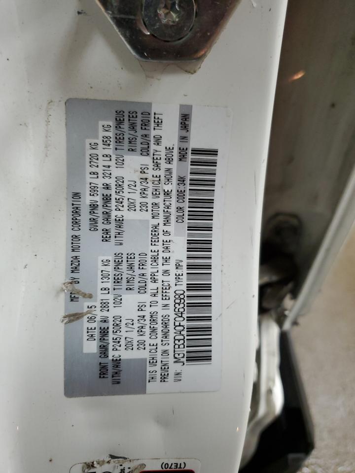 2015 Mazda Cx-9 Grand Touring VIN: JM3TB3DA0F0463980 Lot: 67526705