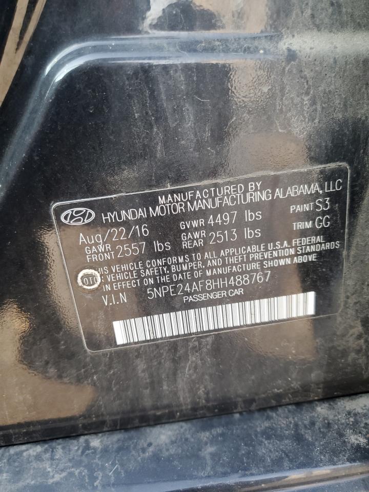 2017 Hyundai Sonata Se VIN: 5NPE24AF8HH488767 Lot: 67434695
