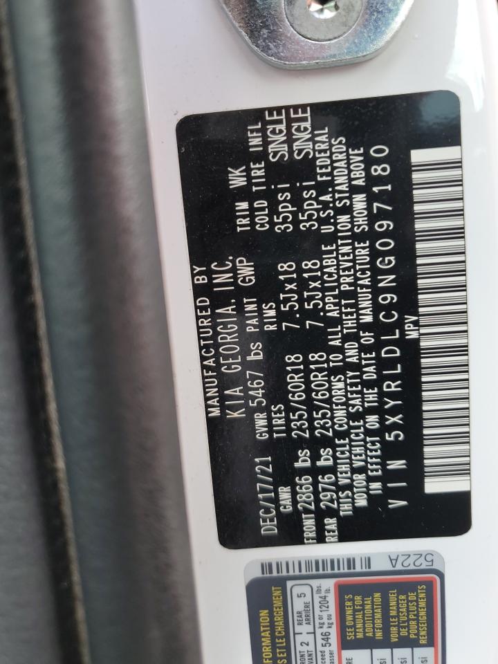 2022 Kia Sorento S VIN: 5XYRLDLC9NG097180 Lot: 70377355