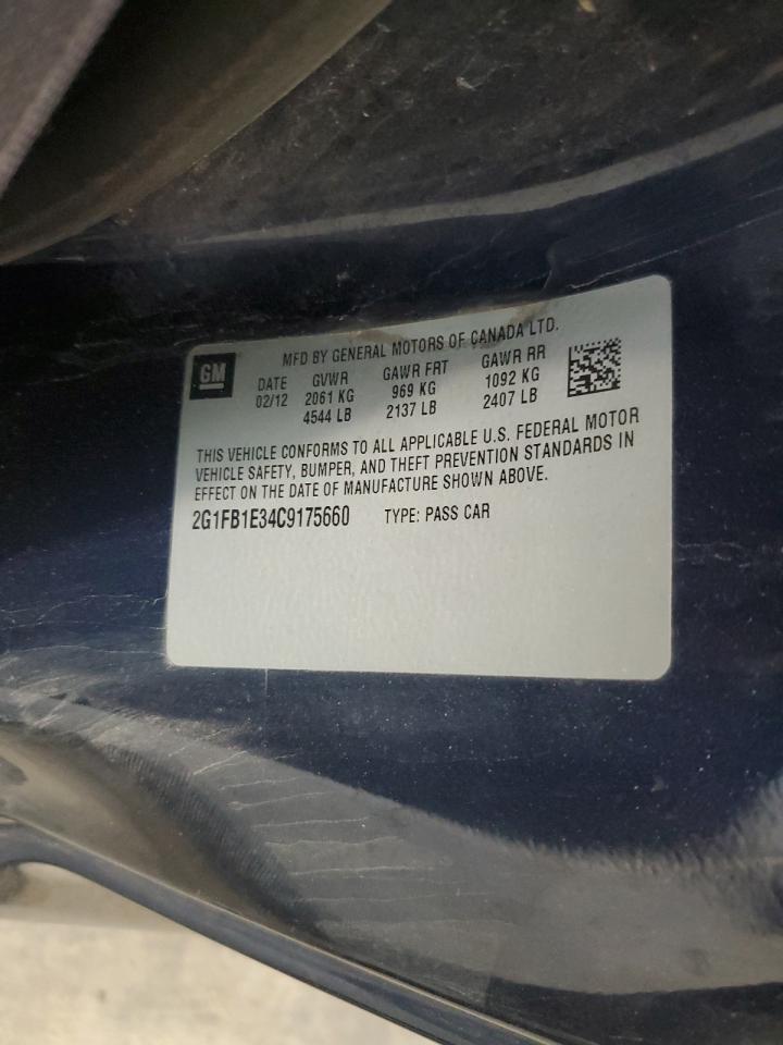 2012 Chevrolet Camaro Lt VIN: 2G1FB1E34C9175660 Lot: 67821015