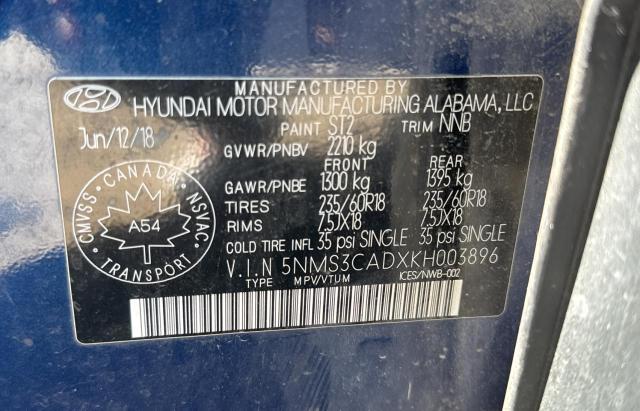 2019 HYUNDAI SANTA FE SEL  