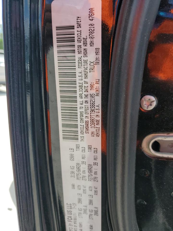 2019 Ram 1500 Classic Slt VIN: 1C6RR7TT9KS662105 Lot: 69684085