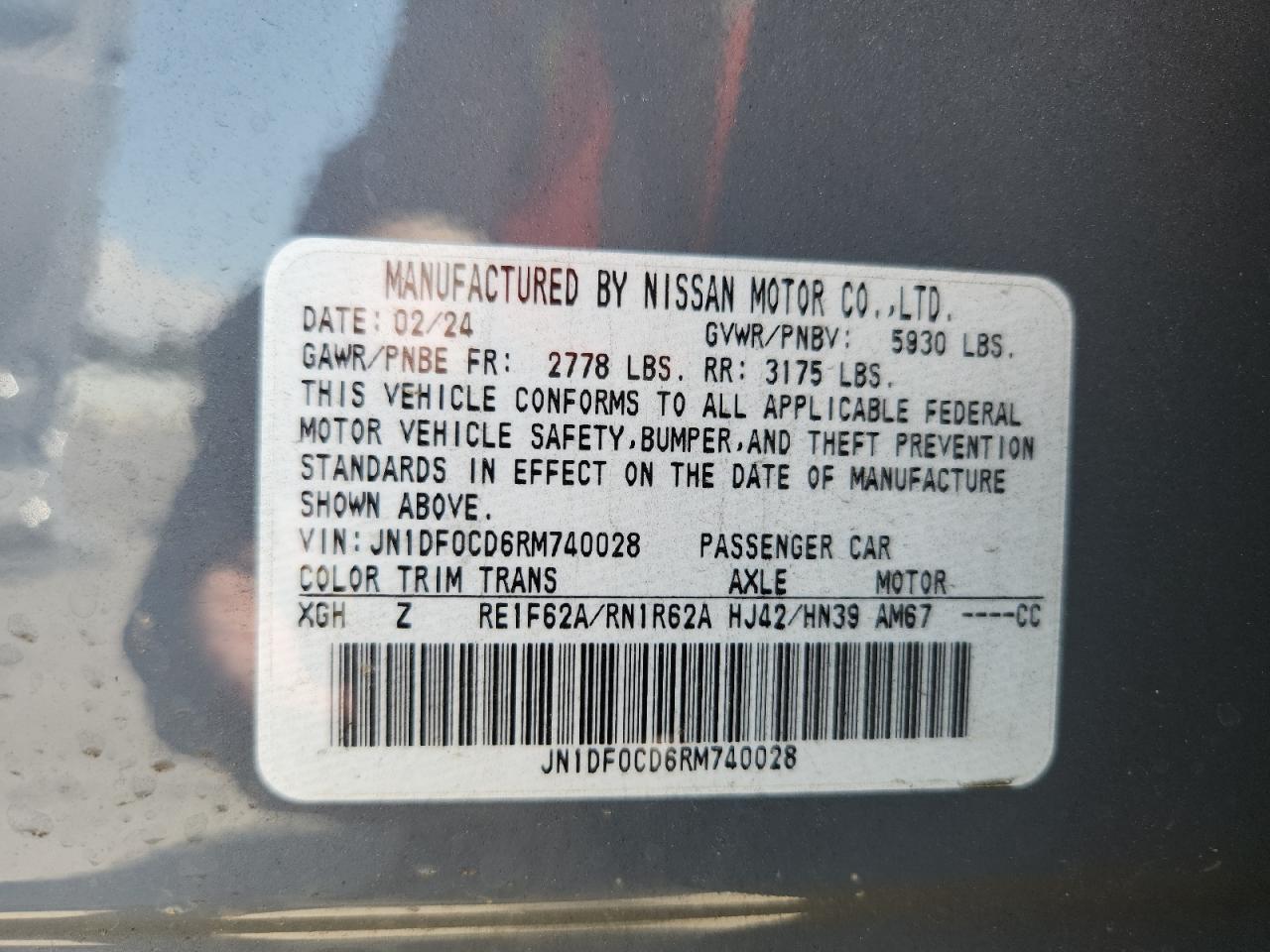 2024 Nissan Ariya Platinum + VIN: JN1DF0CD6RM740028 Lot: 69291535