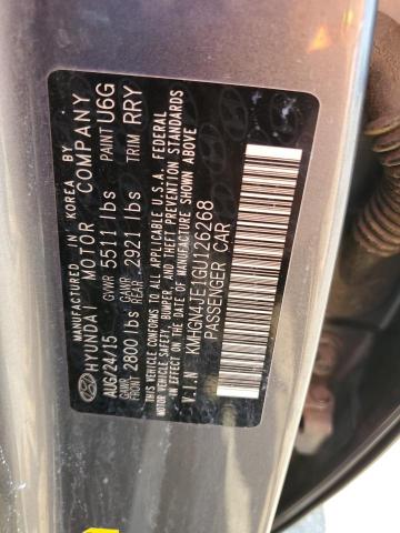 2016 HYUNDAI GENESIS 3.8L  