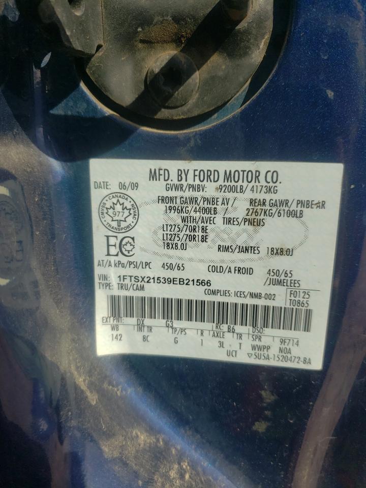 1FTSX21539EB21566 2009 Ford F250 Super Duty