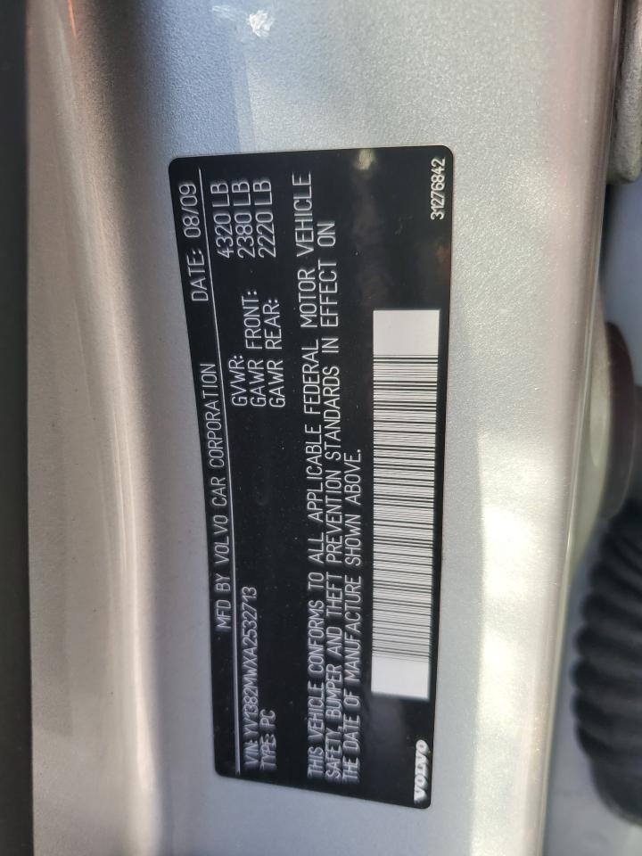 2010 Volvo V50 2.4I VIN: YV1382MWXA2532713 Lot: 48983314