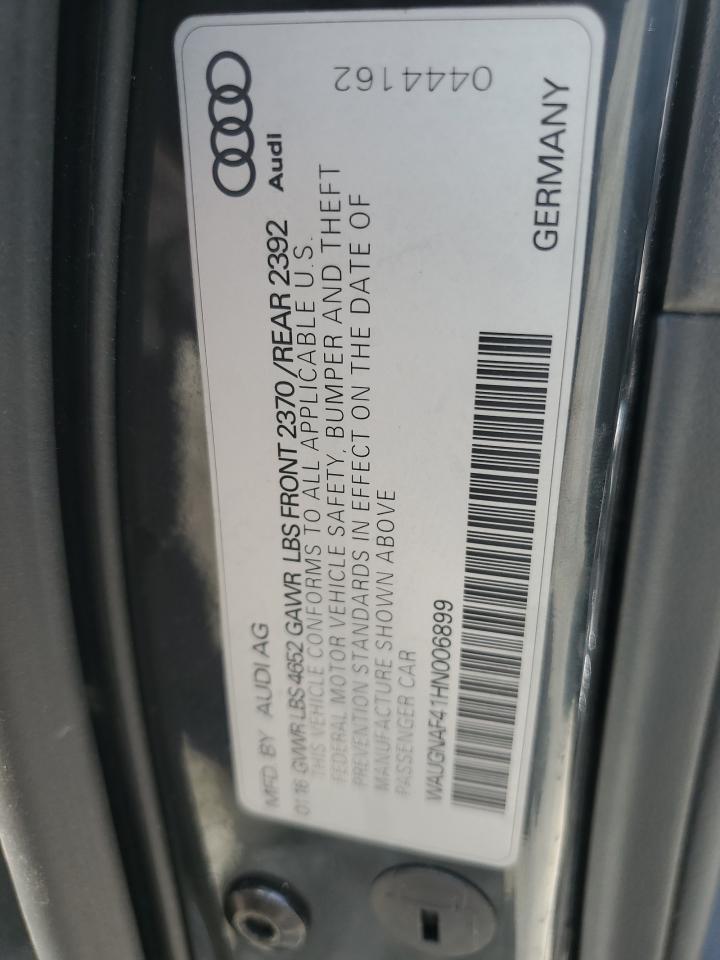 WAUGNAF41HN006899 2017 Audi A4 Premium