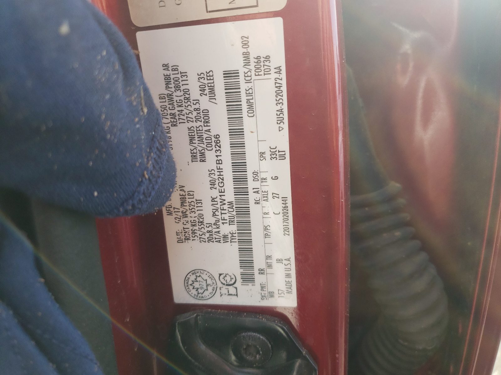 1FTFW1EG2HFB13266 2017 Ford F150 Supercrew